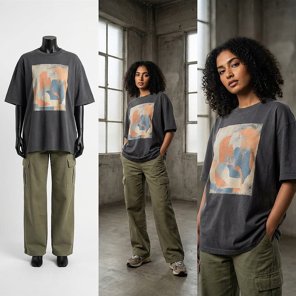 Before and After AI Transformation - Streetwear