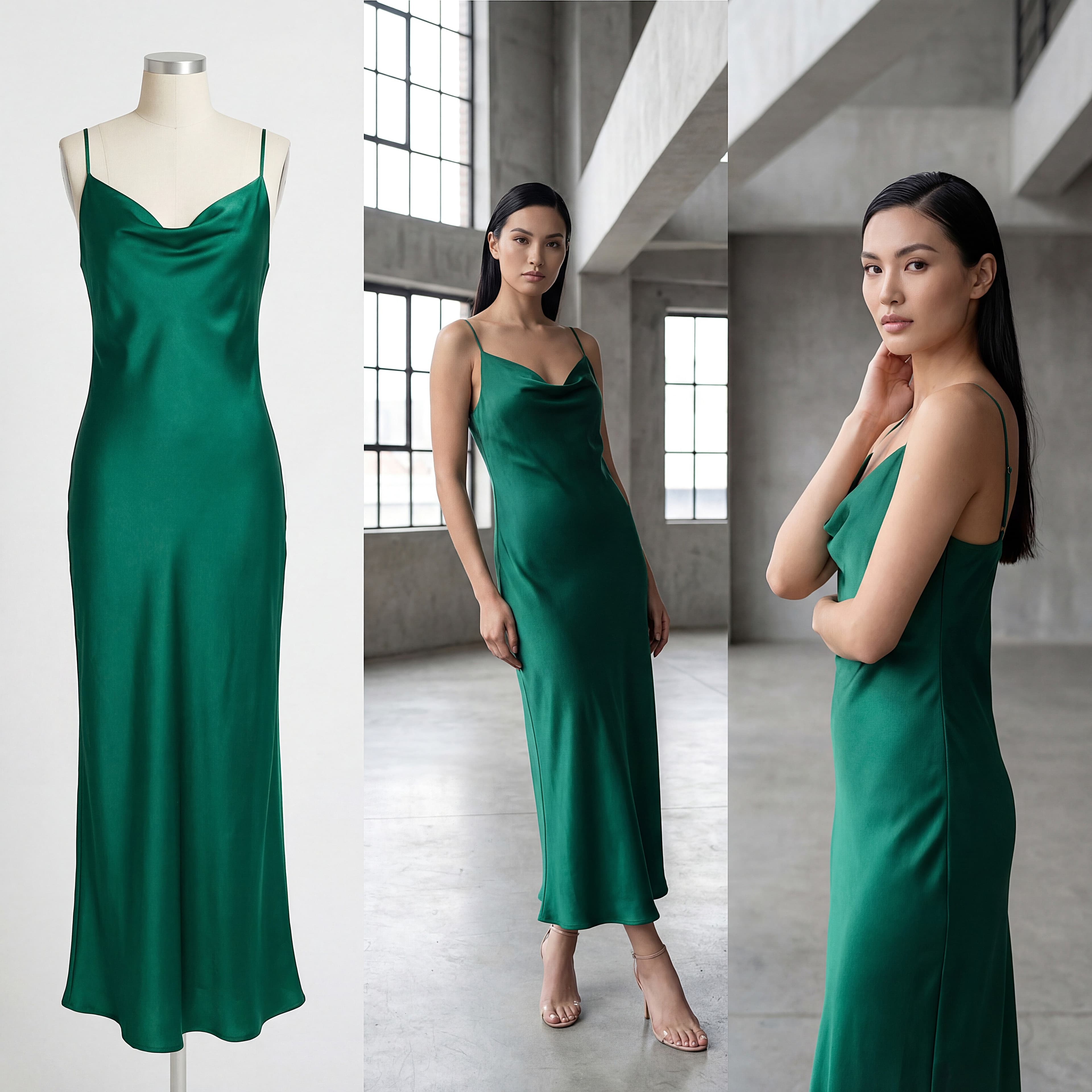 Before and After AI Transformation - Evening Wear